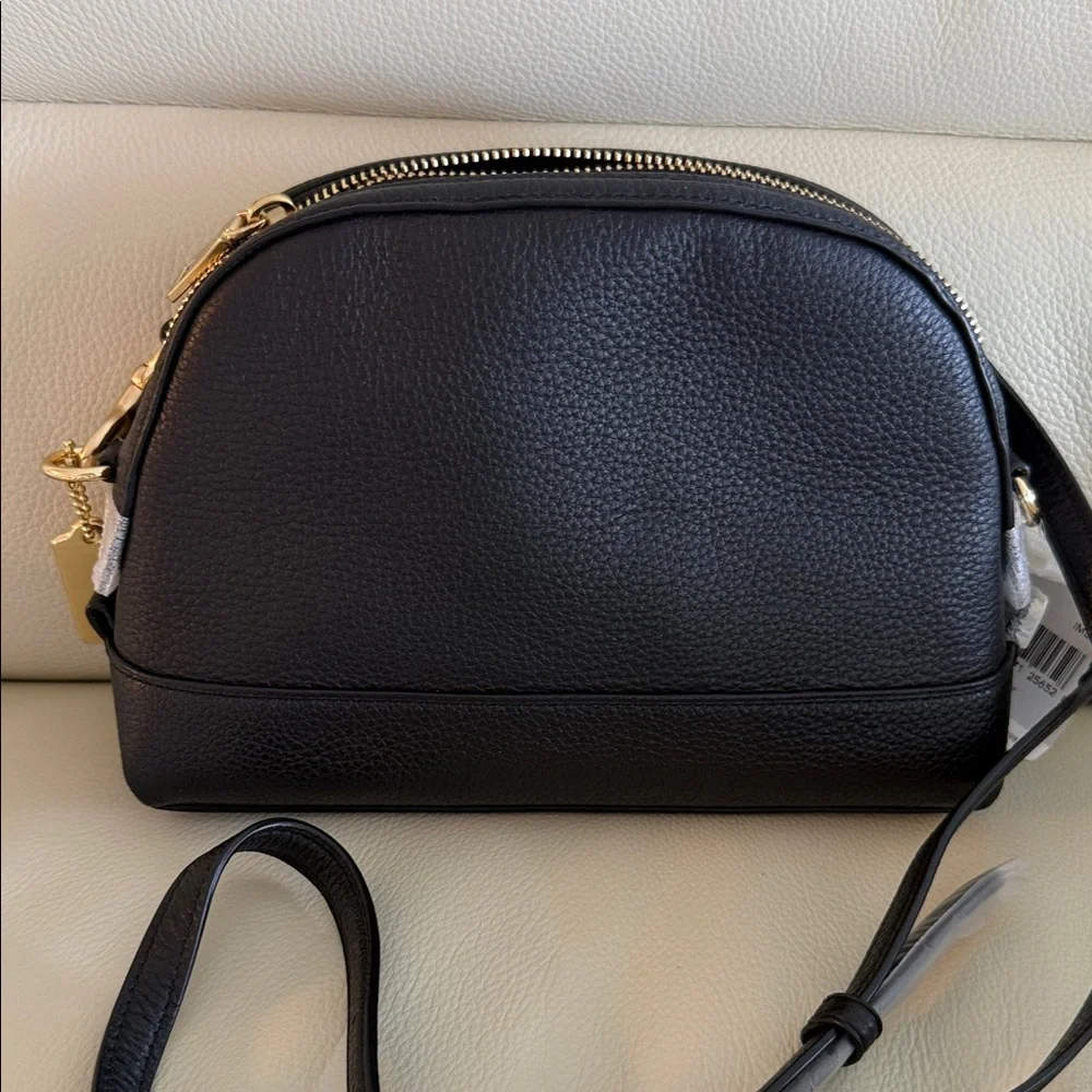 Coach Black Pebbled Leather Crossbody Bag - Picture 2 of 7